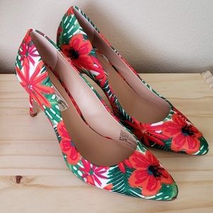 INC Tropical Floral Heels
